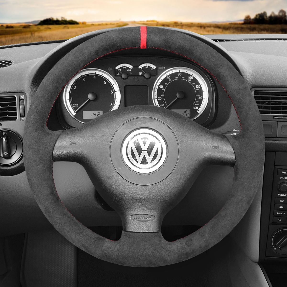 Custom Hand Sewing Camouflage and Leather Steering Wheel Covers 
