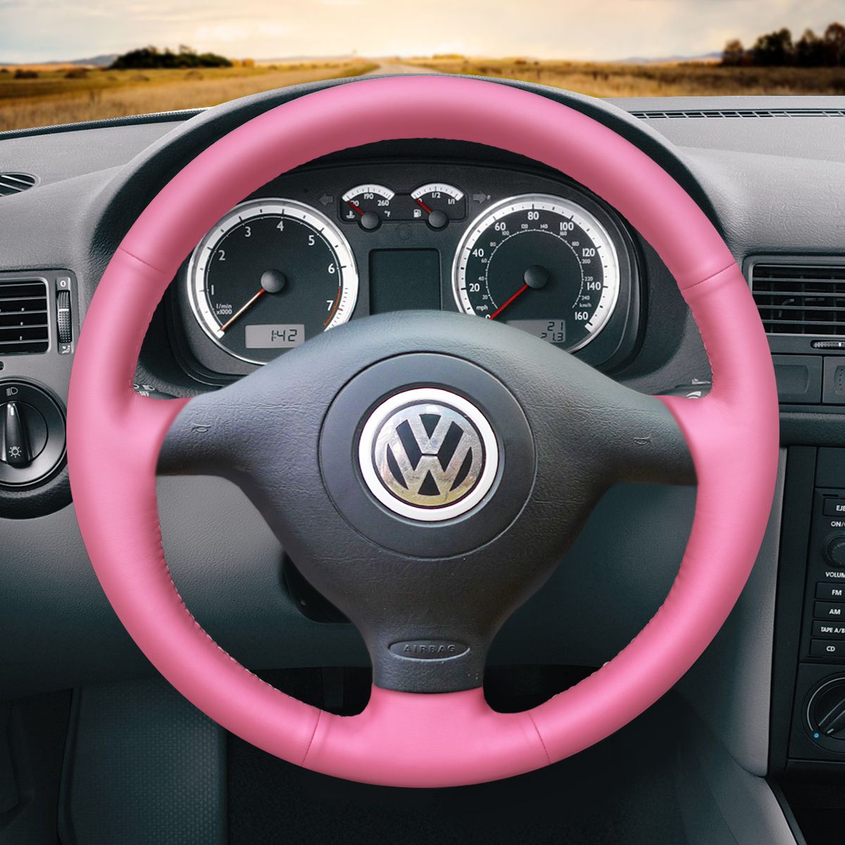 Custom Hand Sewing Camouflage and Leather Steering Wheel Covers 