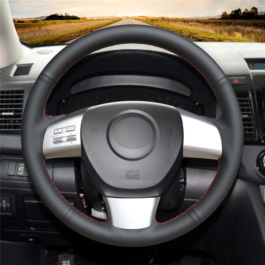 HuiER Hand-Sewn Microfiber Leather Steering Wheel Cover For BMW E60, E61, E63, E64 – Soft Grip, Custom Fit