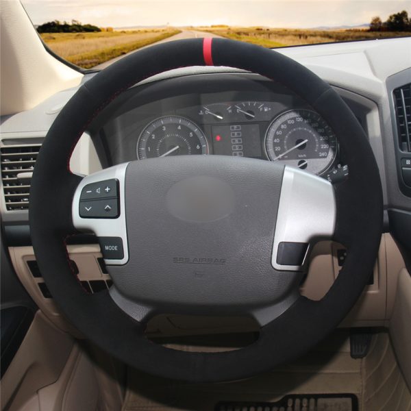 Customize Hand-Stitched Car Steering Wheel Cover for Toyota Land Cruiser Tundra Sequoia HiAce 2008-2018