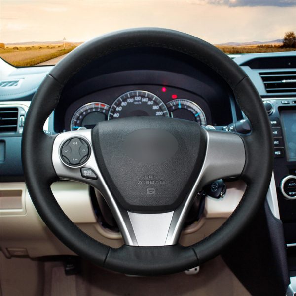 Hand-Stitched Car Steering Wheel Cover for Toyota Camry Venza 2012-2017