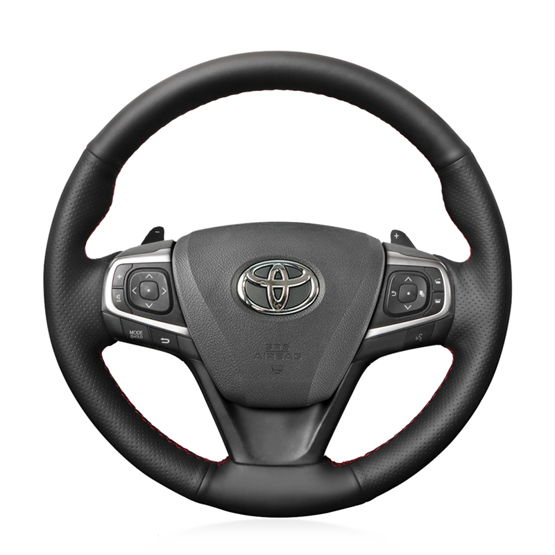 Hand Sew Steering Wheel Cover for Toyota Avensis Camry Verso Avalon Previa Harrier Noah Premio 2013-2020