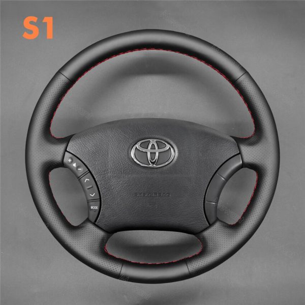 Hand Stitching Steering Wheel Cover for Toyota Camry Highlander Sequoia 4Runner Land Cruiser Prado 2003-2009