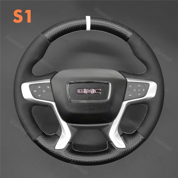 For GMC SIERRA 2007-2013 Hand Sewing Leather Steering Wheel Cover