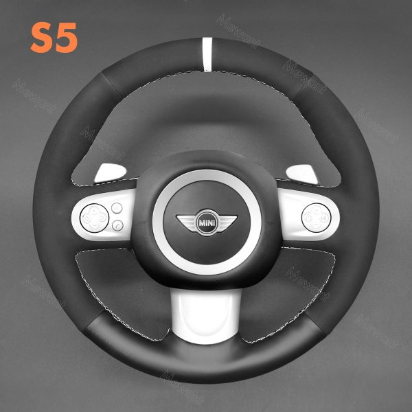 Steering Wheel Cover For MINI R56 R57 Clubman Clubvan Convertible Countryman Coupe Paceman Roadster (4)