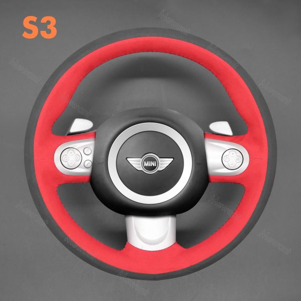 Steering Wheel Cover For MINI R56 R57 Clubman Clubvan Convertible Countryman Coupe Paceman Roadster (2)