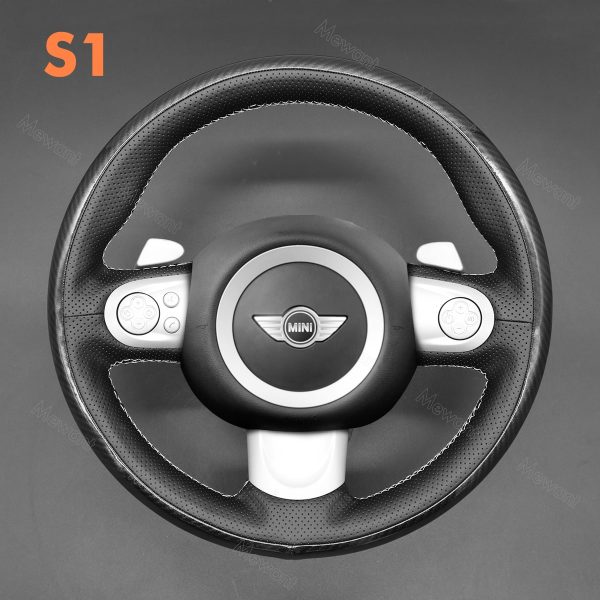 Steering Wheel Cover For MINI R56 R57 Clubman Clubvan Convertible Countryman Coupe Paceman Roadster (5)