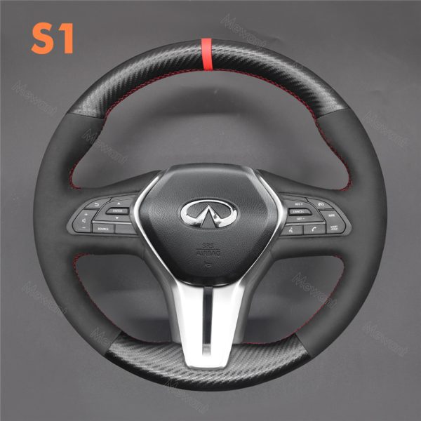 Steering Wheel Cover for Infiniti Q50 Q55 Q60 17-22 S1