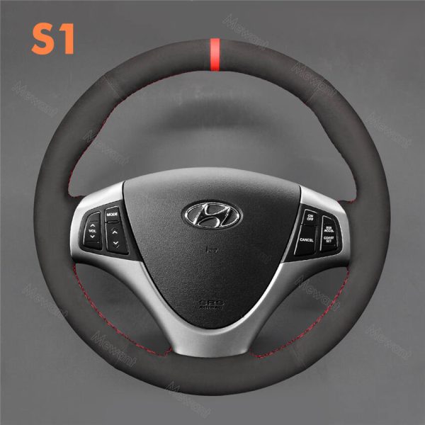 Hand Stitching Steering Wheel Cover for Hyundai Elantra Touring i30 2010-2012