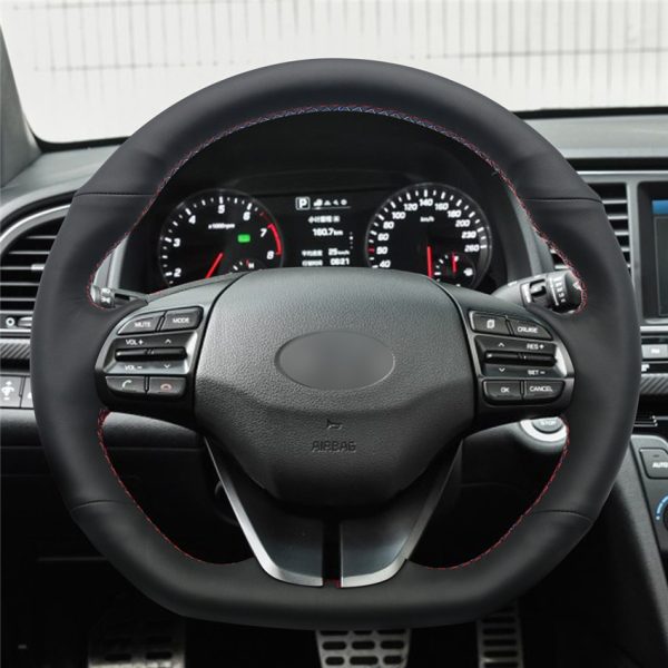 Custom Stitching Steering Wheel Cover for Hyundai Ioniq Elantra (Sport|SR Turbo) 2018-2020