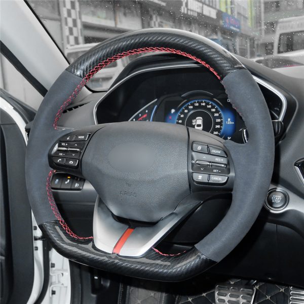 Custom Stitching Steering Wheel Cover for Hyundai Ioniq Elantra (Sport|SR Turbo) 2018-2020