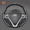 Hand Sewing Mewant Steering Wheel Cover for Hyundai Veloster 2011-2017