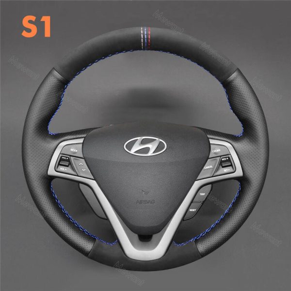 Hand Sewing Mewant Steering Wheel Cover for Hyundai Veloster 2011-2017