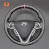 Hand Sewing Mewant Steering Wheel Cover for Hyundai Veloster 2011-2017
