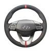Custom Hand Sew Steering Wheel Cover for Hyundai Elantra GT Veloster i30 2018-2021