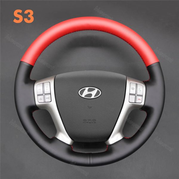 Hand Stitched Mewant Steering Wheel Cover for Hyundai Veracruz ix55 2007-2013