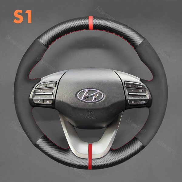 STEERING WHEEL COVER FOR HYUNDAI I30 ELANTRA GT VELOSTER 2017-2020 (1)