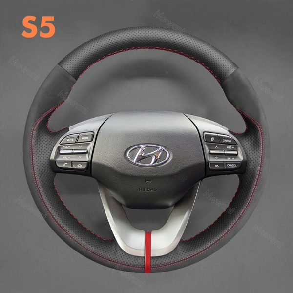 STEERING WHEEL COVER FOR HYUNDAI I30 ELANTRA GT VELOSTER 2017-2020 (2)