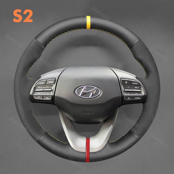 STEERING WHEEL COVER FOR HYUNDAI I30 ELANTRA GT VELOSTER 2017-2020 (6)