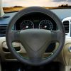 Hand Stitching Custom Steering Wheel Cover for Kia Rio 2 5 2005-2009 (2)