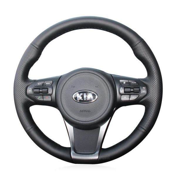Custom Hand Stitching Steering Wheel Cover for Kia Sedona Sorento 3 Carnival 3 2015-2017