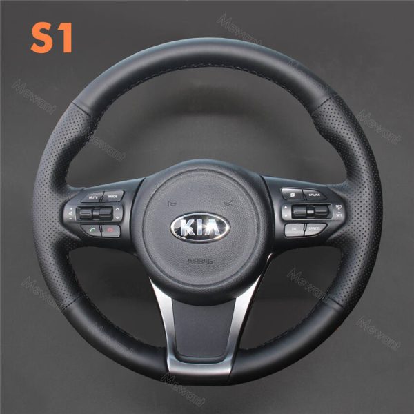 Custom Hand Stitching Steering Wheel Cover for Kia Sedona Sorento 3 Carnival 3 2015-2017