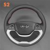 Best Hand Sewing Steering Wheel Cover for Kia Picanto 2 2011-2017