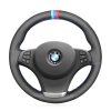 For BMW E83 X3 2003-2010 E53 X5 2004-2006 Custom Sew On Leather Car Steering Wheel Cover