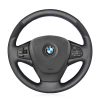 For BMW X3 F25 X5 F15 2010-2017 DIY Custom Black Genuine Leather Steering Wheel Cover