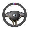 For BMW E39 E46 325i E53 X5 Customized Hand Stitching Leather Steering Wheel Wrap Cover
