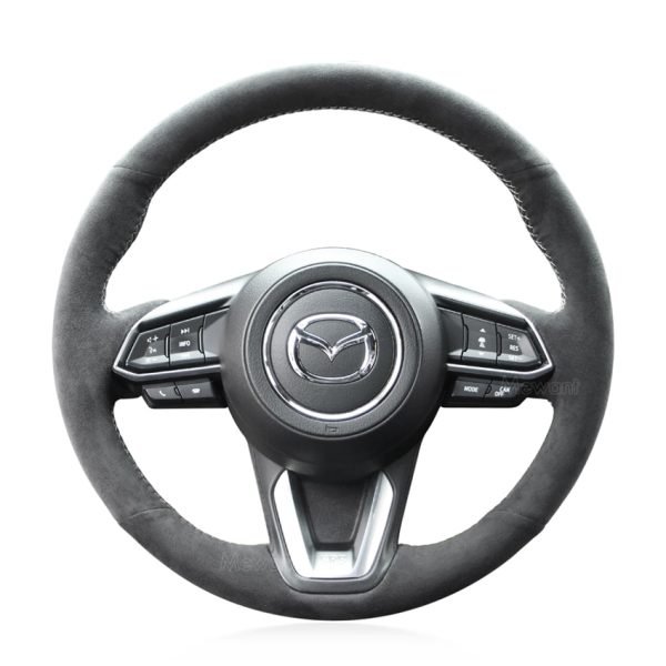 Car Accessories Custom Hand Sewing Steering Wheel Cover For Mazda 2 2008-2014