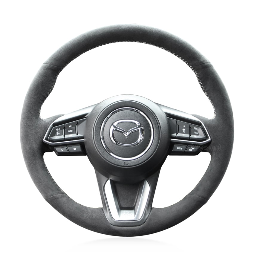 Car Accessories Custom Hand Sewing Steering Wheel Cover For Mazda 2 2008-2014