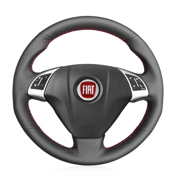 Hand Sewing Steering Wheel Cover For Fiat Punto Bravo Linea Qubo Doblo Grande Punto 2005 -2019
