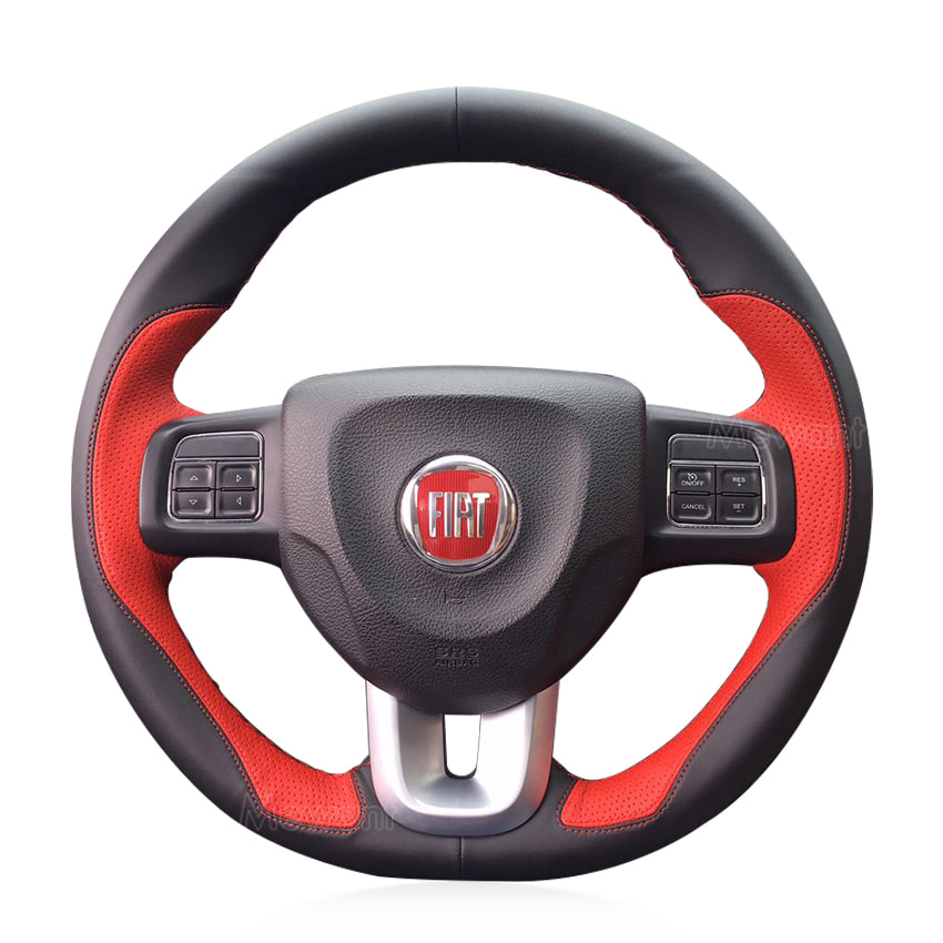 Custom Hand Sewing Steering Wheel Cover For Fiat Viaggio S 2014 2015 2016 2017