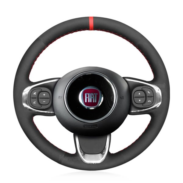 Mewant DIY Steering Wheel Cover Wrap for Fiat 500 500C 2015-2021 (2)