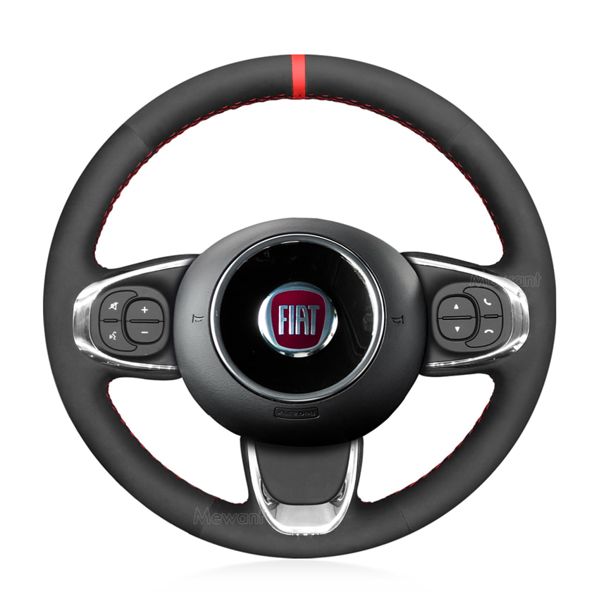 Mewant DIY Steering Wheel Cover Wrap for Fiat 500 500C 2015-2021 (2)