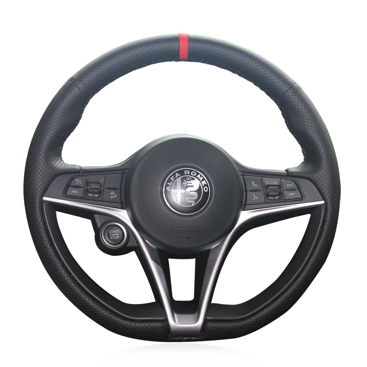 Steering Wheel Cover For Alfa Romeo Giulia Stelvio 2016-2020
