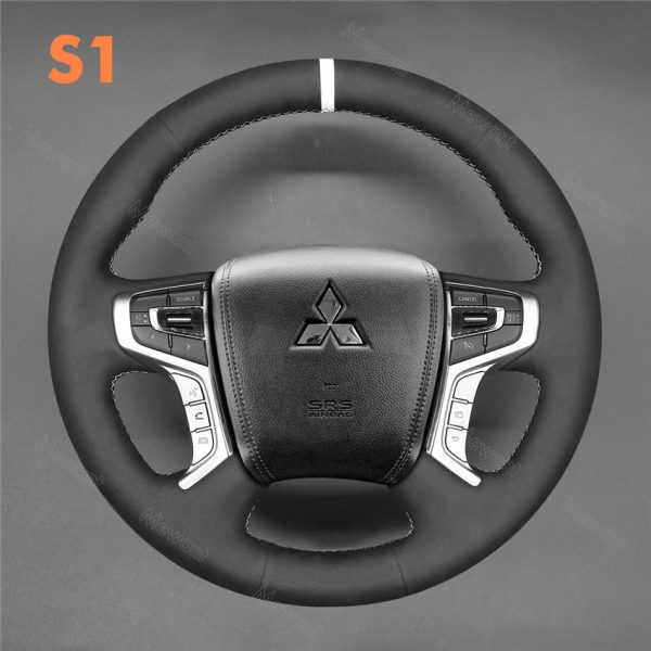Steering Wheel Cover for Mitsubishi Outlander L200 Shogun Pajero Sport Triton 2015-2021 (3)