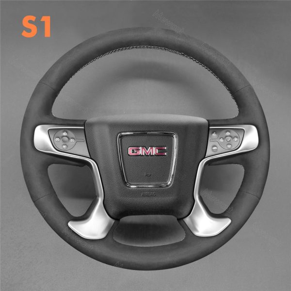 Steering Wheel Cover For GMC Sierra 1500 Sierra 2500 Sierra 3500 Yukon 2015-2019 (2)