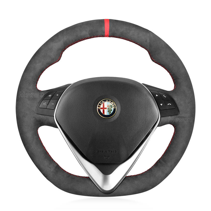 For Alfa Romeo Giulietta 2014-2021 DIY Hand Sewing Steering Wheel Cover