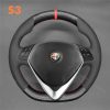 For Alfa Romeo Giulietta 2014-2021 DIY Hand Sewing Steering Wheel Cover (3)