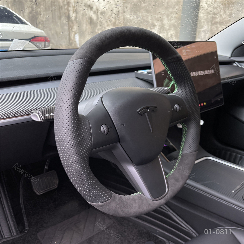 How to Customize Your Tesla Model 3 with MEWANT Steering Wheel Wrap Kits