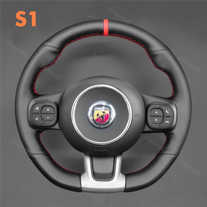 Poignée Porte Extérieure Fiat 500 2007-2025 - Garniture Fibre Carbone/noir ABS, Anti-rayures