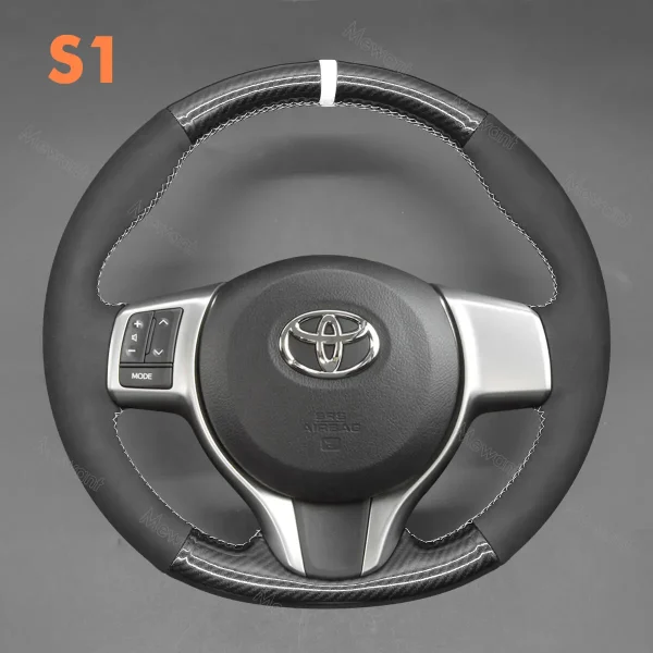 Steering Wheel Cover for Toyota Yaris 2011-2020 Verso S 2010-2017 Vitz 2011-2019 Ractis 2010-2016 (2)