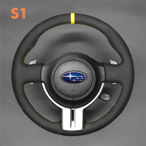 For Subaru BRZ 2012- 2015 Hand Sewing Steering Wheel Cover (2)