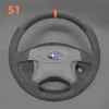 For Subaru Forester Impreza Legacy Outback Baja 1999-2004 Hand Sewing Steering Wheel Cover