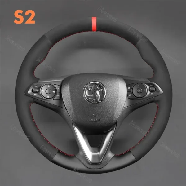 Steering Wheel Cover For Vauxhall Astra K Corsa E Crossland Grandland X Insignia Karl Zafira