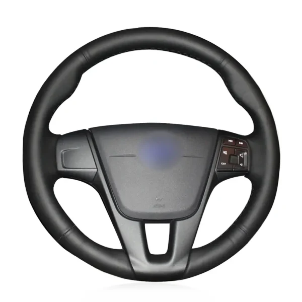 For Volvo S60 / V40 / V60 / V70 / XC60 High-end Leather Suede Material Car Interior Accessories Hand Stitching Wheel Cover