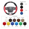 For Volvo S60 / V40 / V60 / V70 / XC60 High-end Leather Suede Material Car Interior Accessories Hand Stitching Wheel Cover