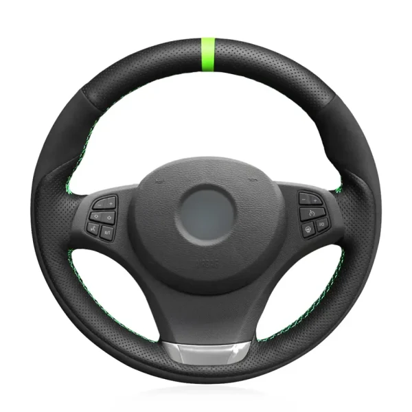 Fit for BMW BMW X3 E83 2007-2010 BMW X5 E53 2000-2006 High-end Suede Leather Hand Stitching Steering Wheel Cover Custom Design
